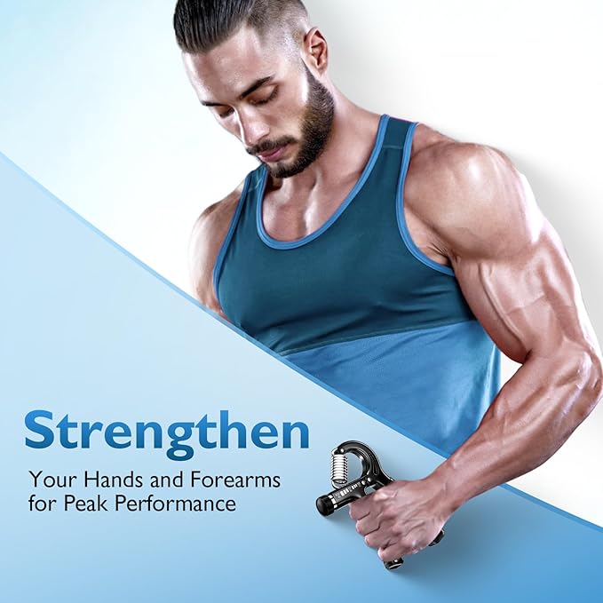 Hand Grip Exerciser Strengthener with Adjustable Resistance 11-132 Lbs (5-60kg).