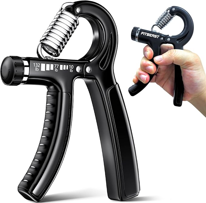 Hand Grip Exerciser Strengthener with Adjustable Resistance 11-132 Lbs (5-60kg).